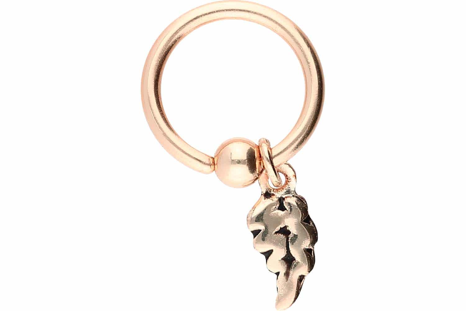 Chirurgenstahl Klemmkugelring Piercing BLATT ++SALE++